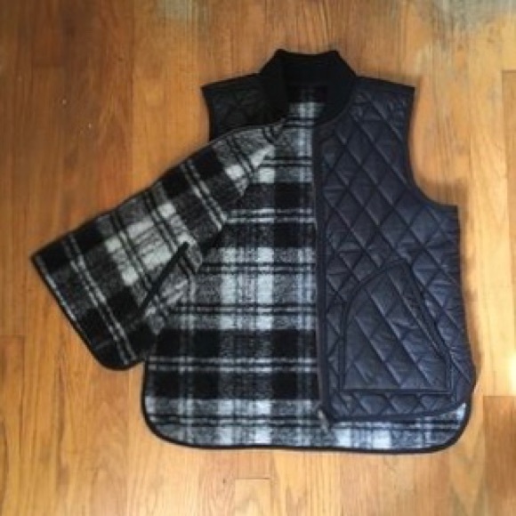 Madewell reversible quilted plaid vest - Picture 3 of 8